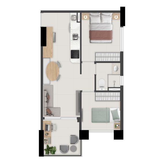 Brás 120 - 41m² planta - final 1 (fundo branco)